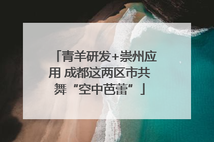 青羊研发+崇州应用 成都这两区市共舞“空中芭蕾”
