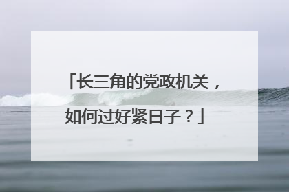 长三角的党政机关，如何过好紧日子？