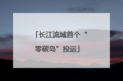 长江流域首个“零碳岛”投运