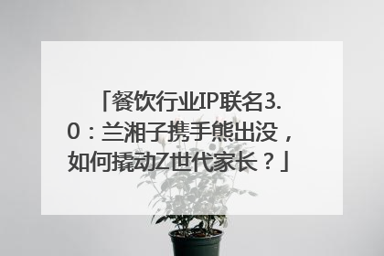 餐饮行业IP联名3.0：兰湘子携手熊出没，如何撬动Z世代家长？