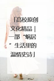 高校原创文化精品｜一部“蜗居”生活里的温情史诗