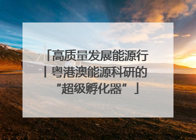 高质量发展能源行丨粤港澳能源科研的“超级孵化器”