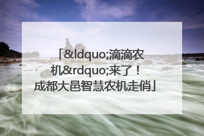 “滴滴农机”来了！成都大邑智慧农机走俏