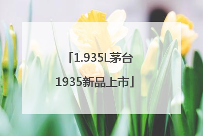 1.935L茅台1935新品上市