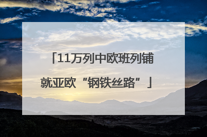 11万列中欧班列铺就亚欧“钢铁丝路”