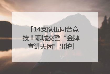 14支队伍同台竞技！聊城交警“金牌宣讲天团”出炉