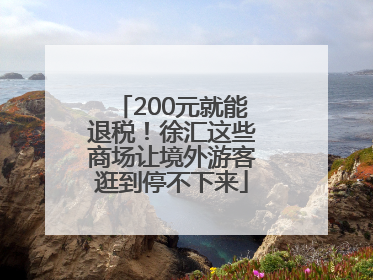 200元就能退税！徐汇这些商场让境外游客逛到停不下来