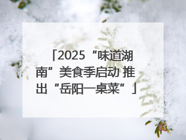 2025“味道湖南”美食季启动 推出“岳阳一桌菜”