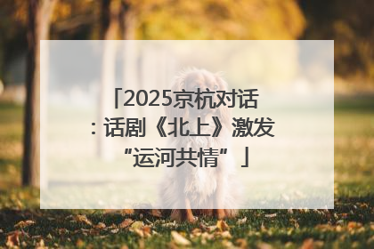 2025京杭对话：话剧《北上》激发“运河共情”