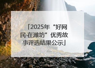 2025年“好网民·在潍坊”优秀故事评选结果公示
