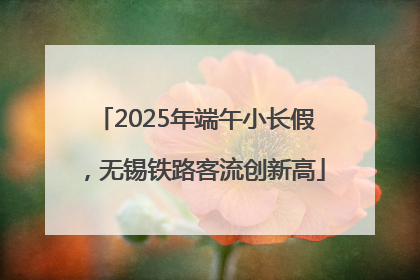 2025年端午小长假，无锡铁路客流创新高