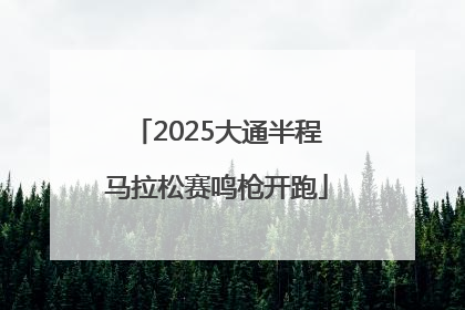 2025大通半程马拉松赛鸣枪开跑