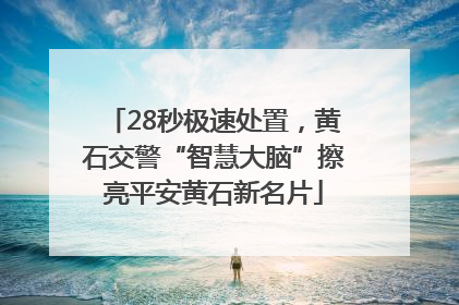 28秒极速处置，黄石交警“智慧大脑”擦亮平安黄石新名片