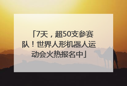 7天，超50支参赛队！世界人形机器人运动会火热报名中