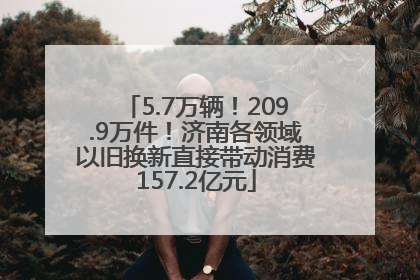 5.7万辆！209.9万件！济南各领域以旧换新直接带动消费157.2亿元