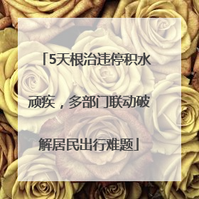 5天根治违停积水顽疾，多部门联动破解居民出行难题