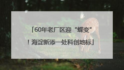 60年老厂区迎“蝶变”！海淀新添一处科创地标