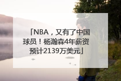 NBA，又有了中国球员！杨瀚森4年薪资预计2139万美元